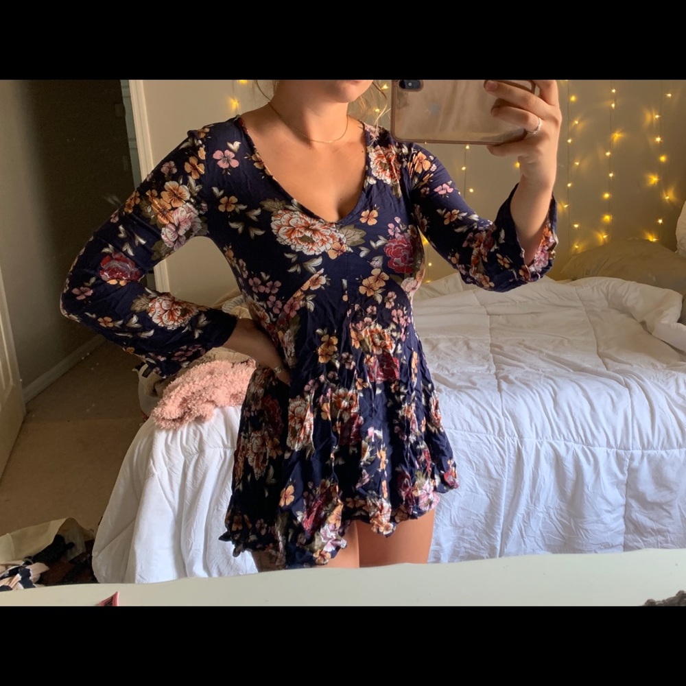 Long sleeve floral dress